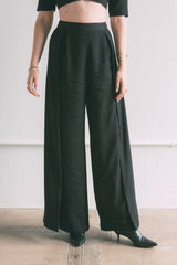 Noir Overlap Trousers