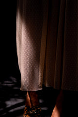 Beige Sheer Polka Dot Skirt