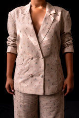 Tiny Floral Print Blazer