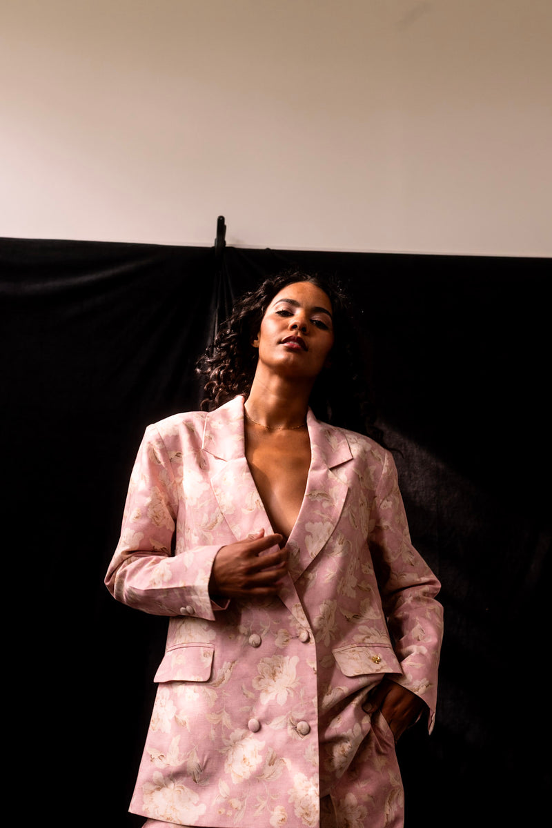 Rose Garden Print Blazer