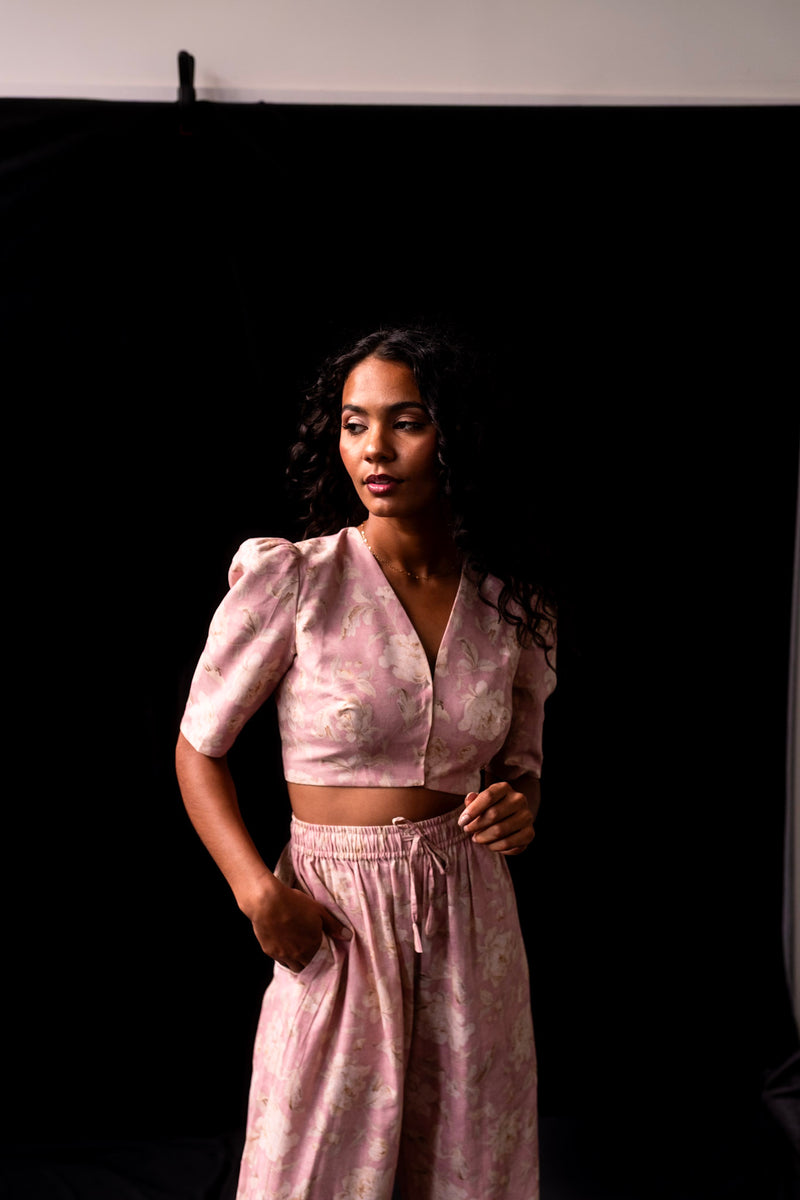 Rose Garden Print Bolero Top