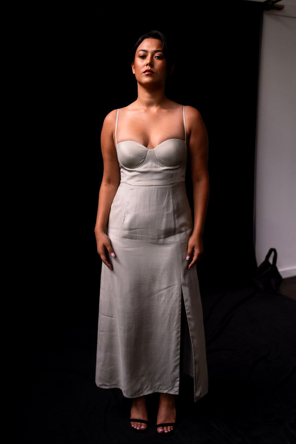 Silver Sage Corset Dress