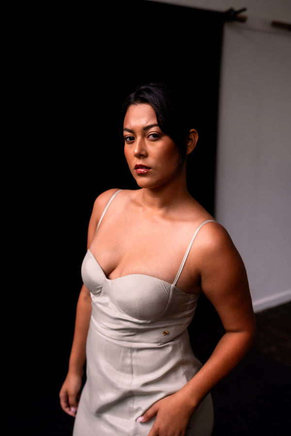 Silver Sage Corset Dress