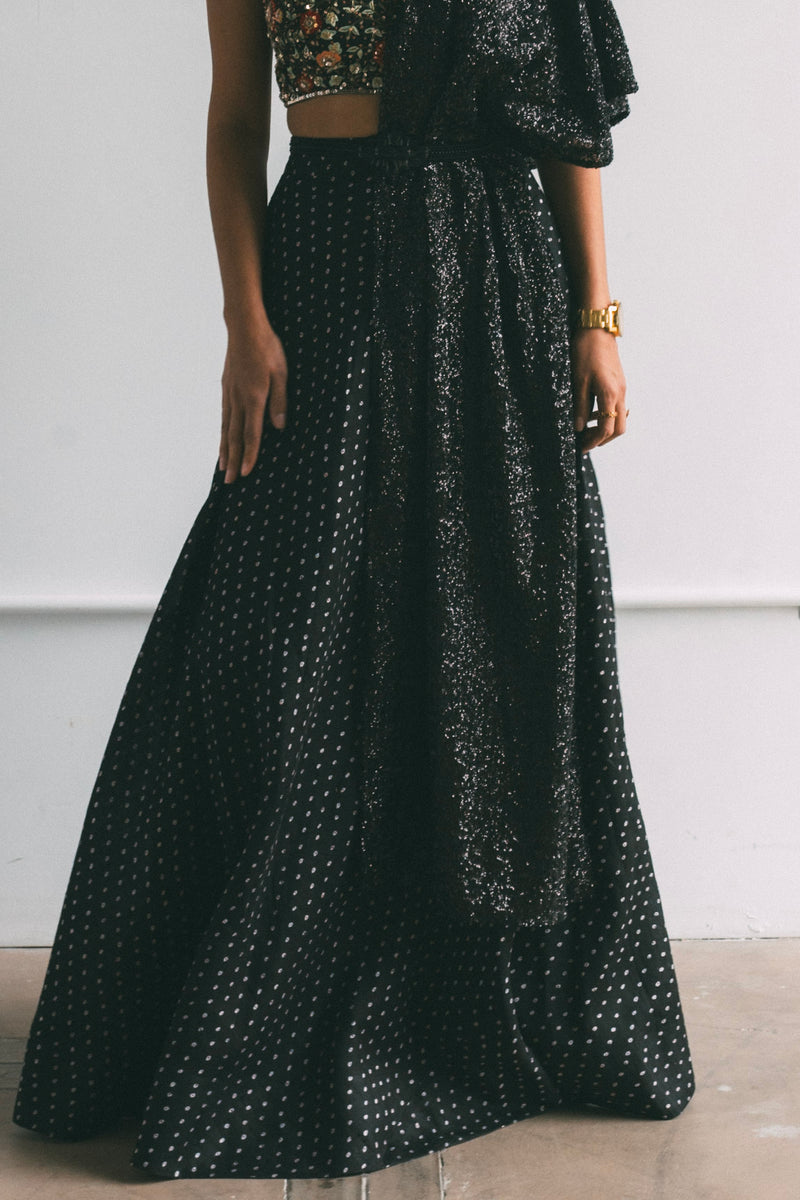 Black Sequins Stole