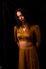 Golden Brown Bolero Top