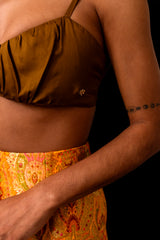 Golden Brown Gathered Bralette