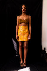 Golden Brown Gathered Bralette