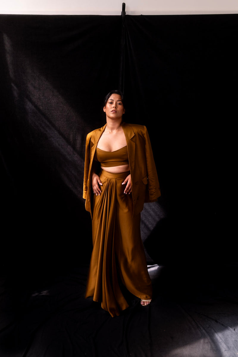 Golden Brown Sari Skirt