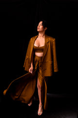 Golden Brown Sari Skirt