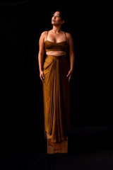 Golden Brown Satin Bralette