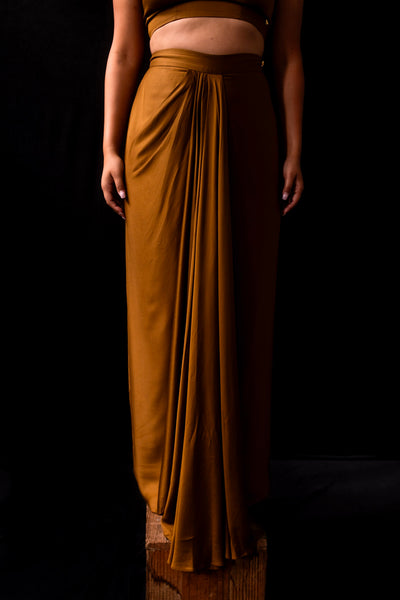 Golden Brown Sari Skirt