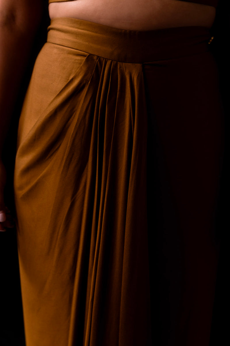 Golden Brown Sari Skirt
