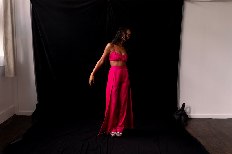 Pink Pop Overlap Trousers