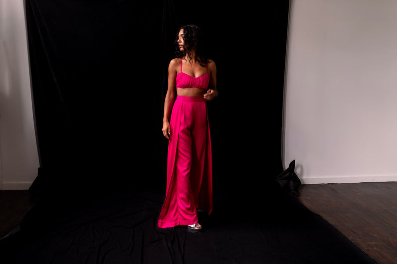 Pink Pop Overlap Trousers