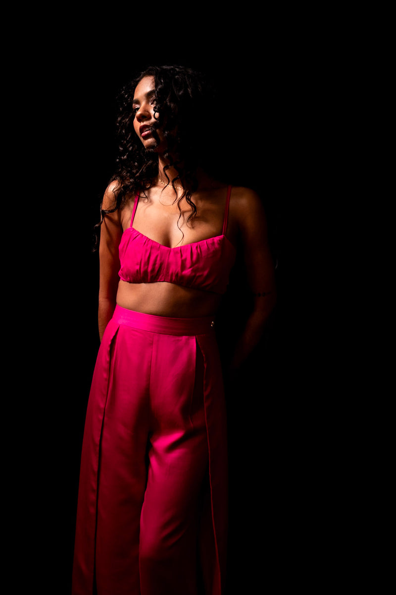 Pink Pop Overlap Trousers