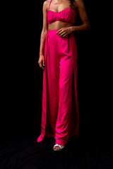 Pink Pop Overlap Trousers