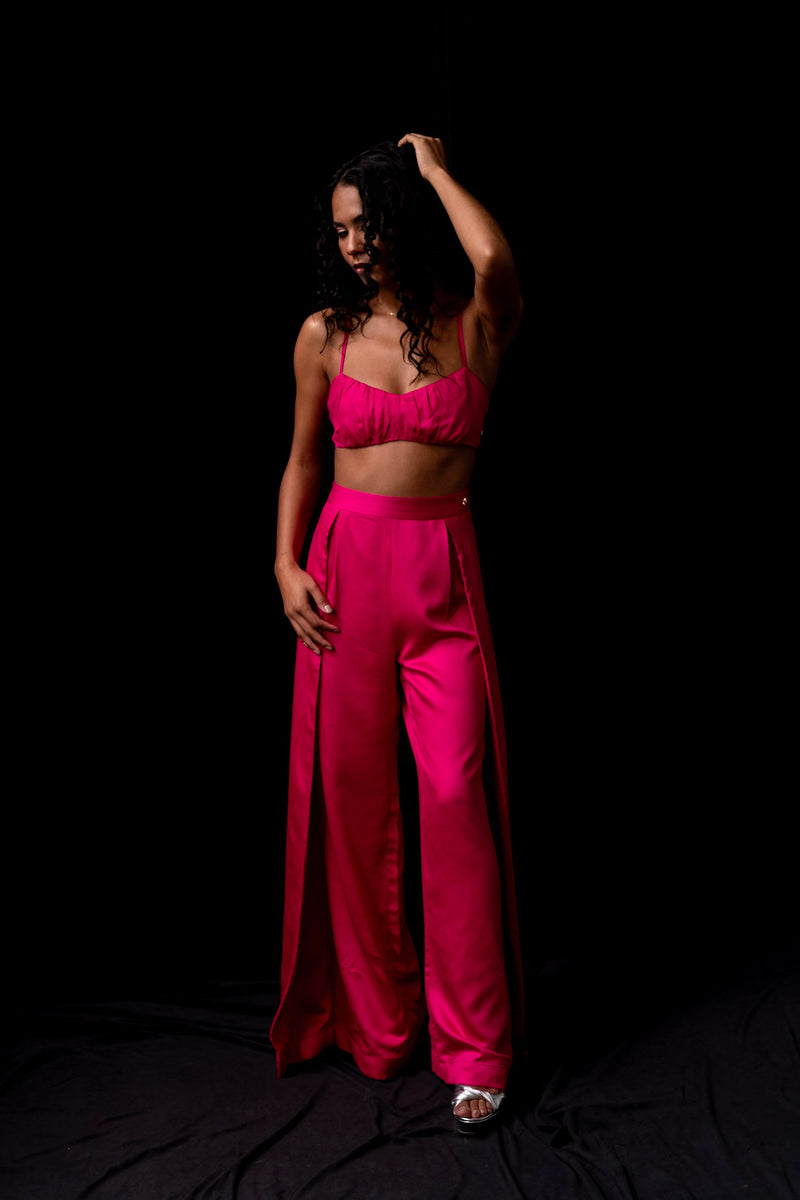 Pink Pop Overlap Trousers