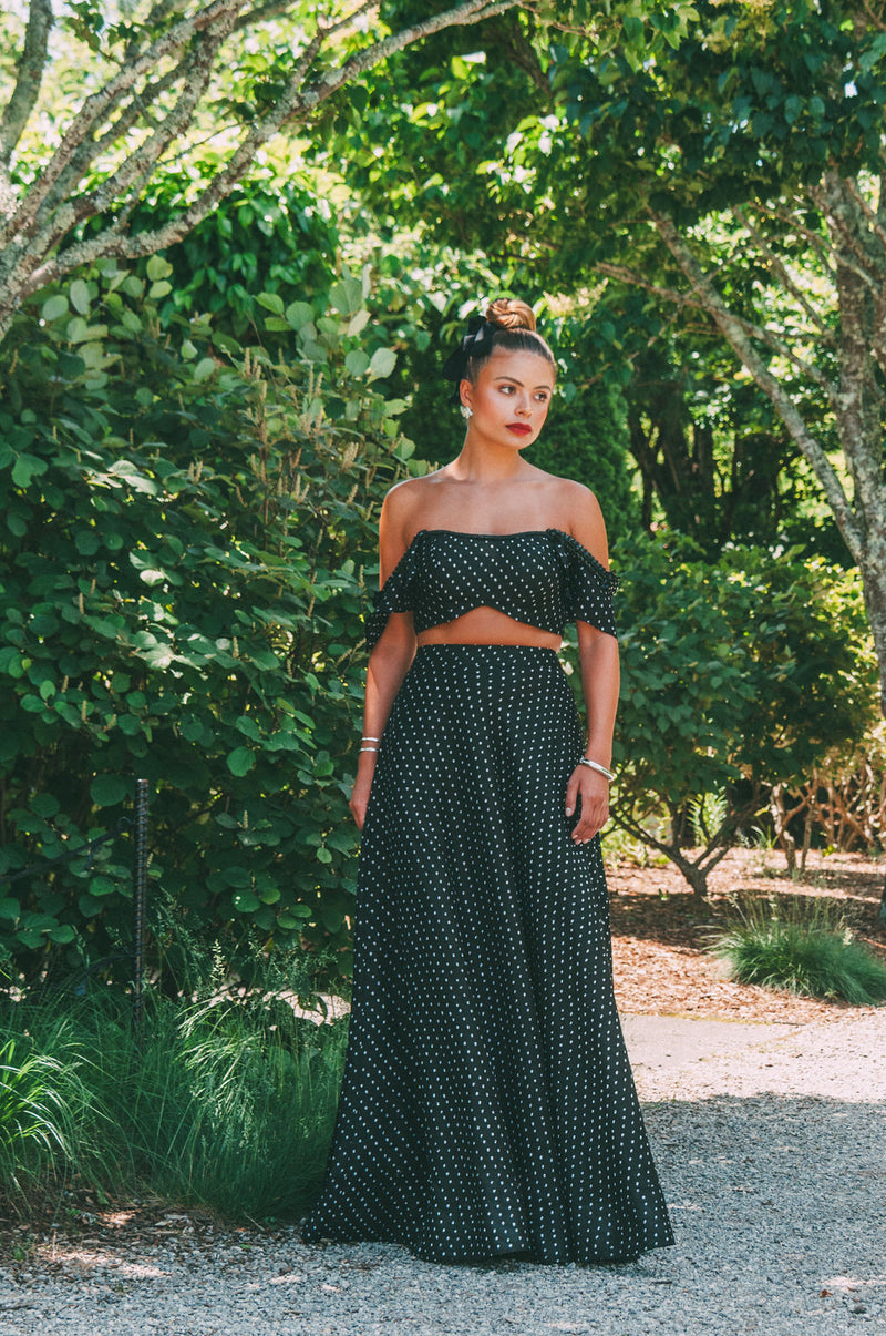 Ivory Pebble Flowy Skirt