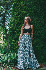 Black Beaded Crop Top